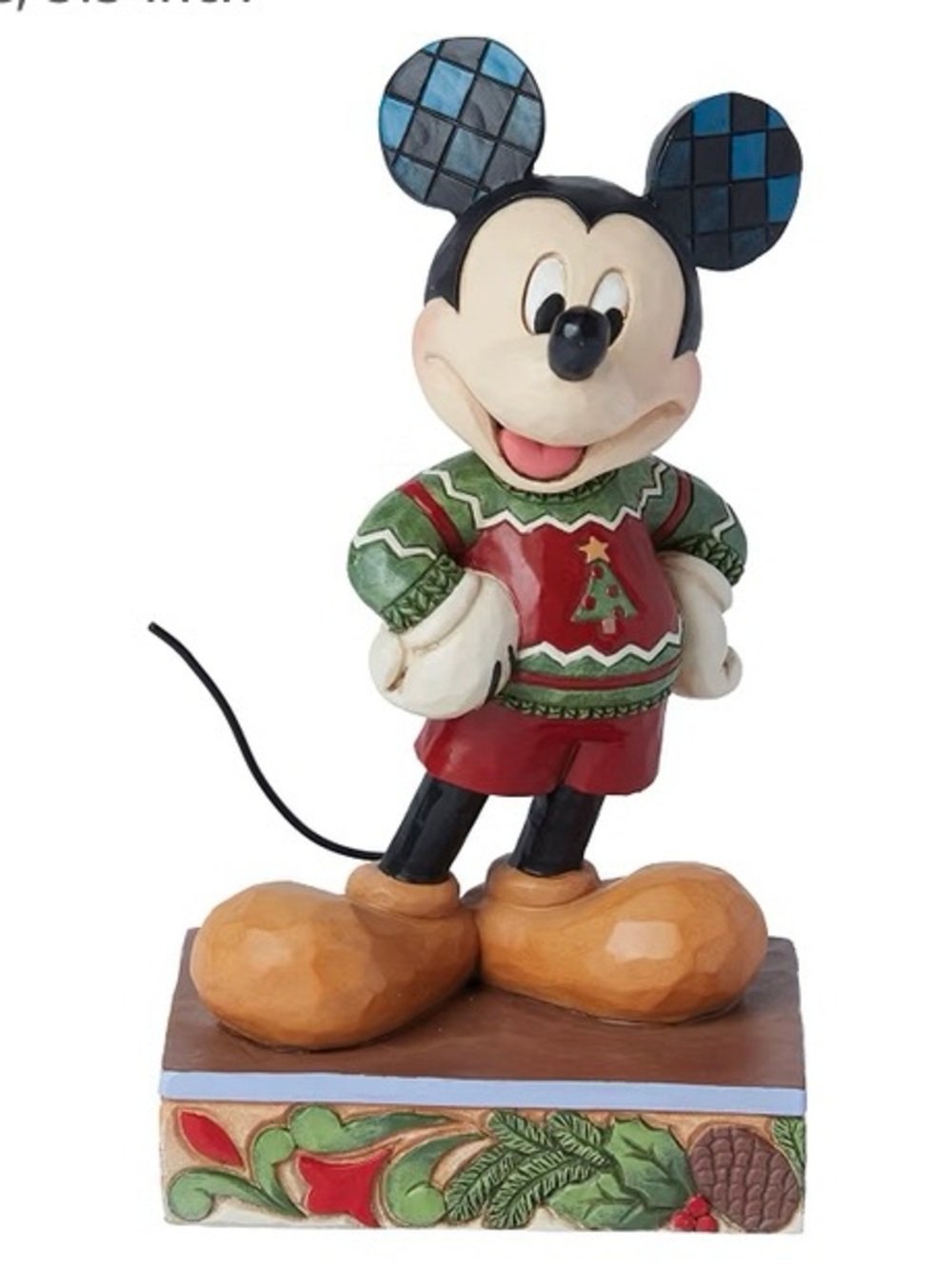 New Enesco Disney Mickey Mouse Holiday Christmas Figurine Sweater Jim Shore